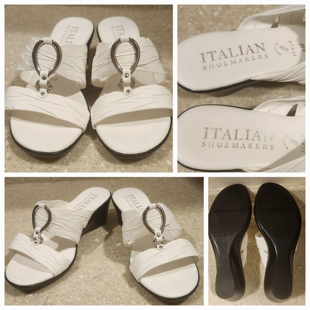 Italian Shoemakers Woman's Finer Wedge Sandle's Size 6M $16